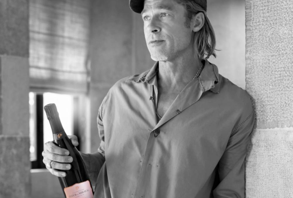 Брад Пит представи шампанско розе Fleur de Miraval, собствено производство1
